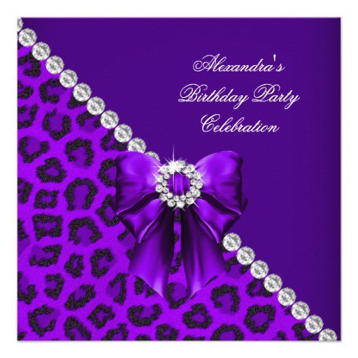 18th Birthday Invitations Elegant Diamonds