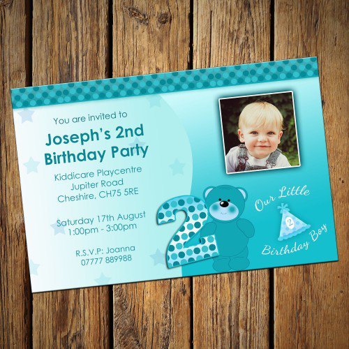2nd Birthday Invitation For Baby Boy
