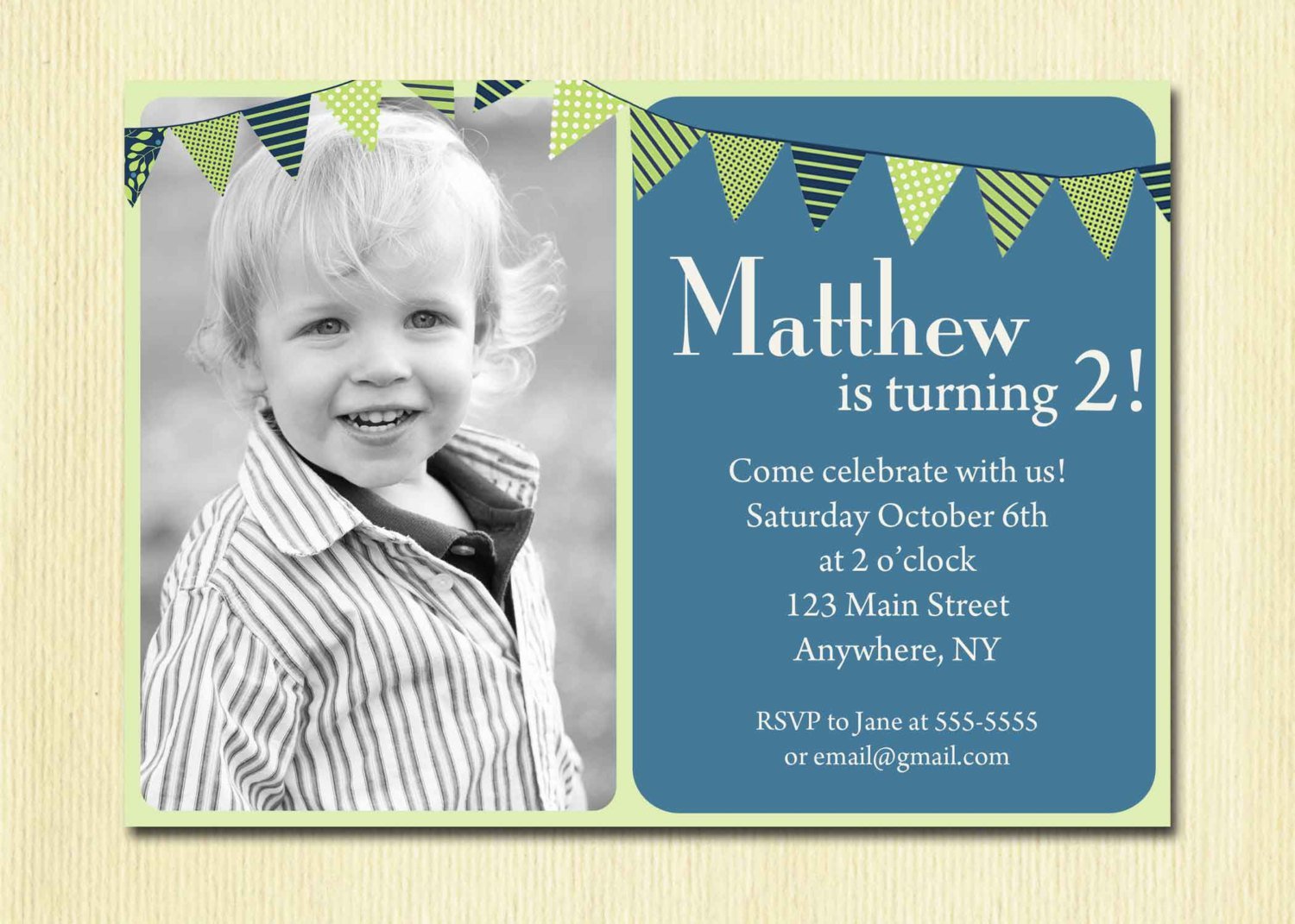 2nd Birthday Invitations For Boys