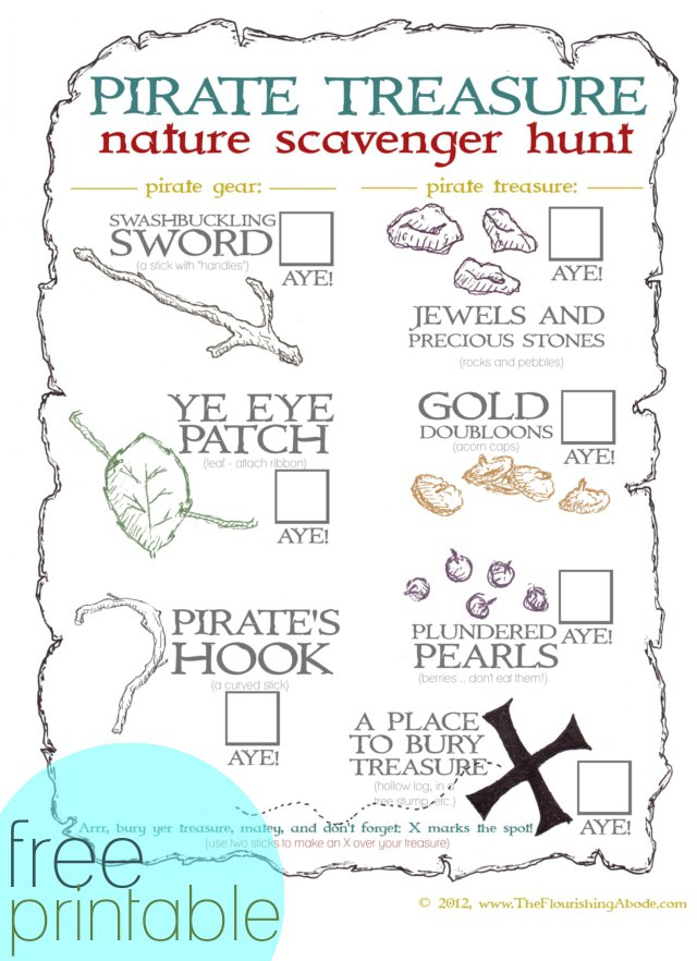 39;s Treasure Map Printable