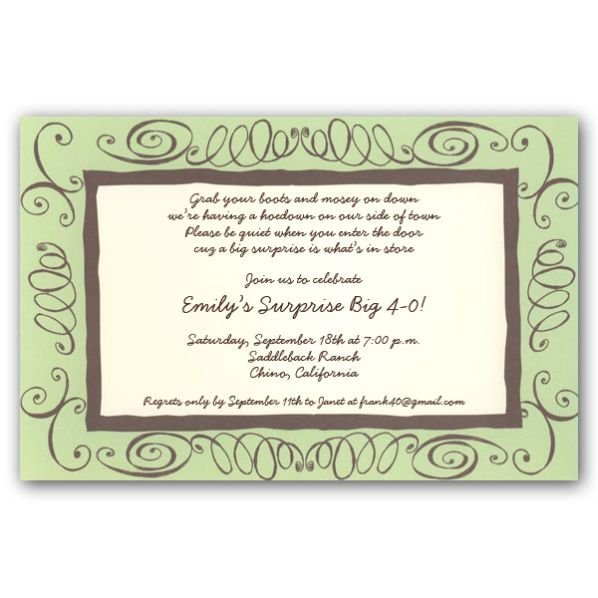 40th Birthday Wording For Invitations