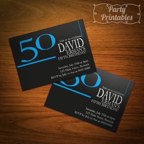 50th Birthday Invitations For Him