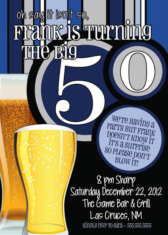 50th Birthday Party Invitations For Him