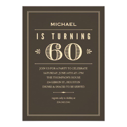 60th Birthday Invitations