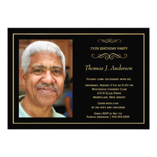 75th Birthday Invitation Wording Samples
