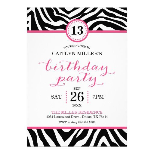 Animal Print Invitation Templates