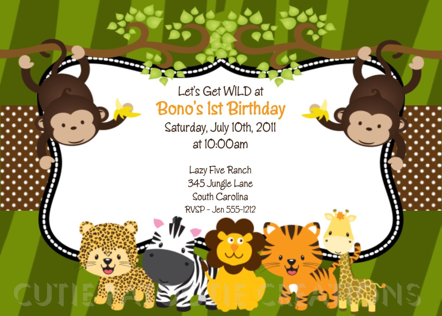 Animal Print Printable Invitations Free