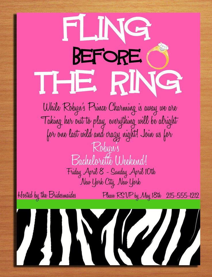 Bachelorette Party Printable Templates Free