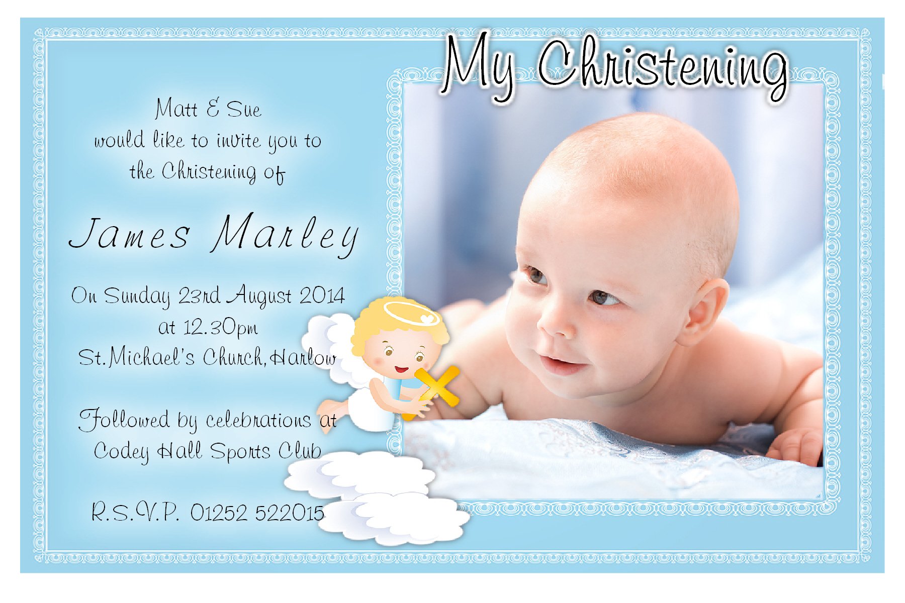 Baptism Invitations Template