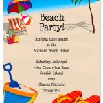 Beach Party Invitations