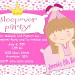Sleep Over Birthday Invitations