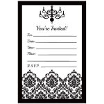 Halloween Birthday Invitations Printable Black And White