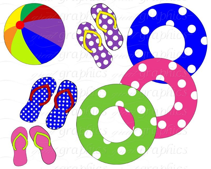 Birthday Pool Party Clip Art