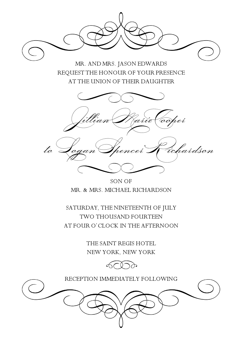 Black And White Invitations Blank Invitation Design Blog