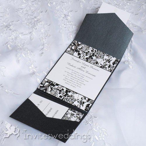 Black And White Wedding Invitations Cheap
