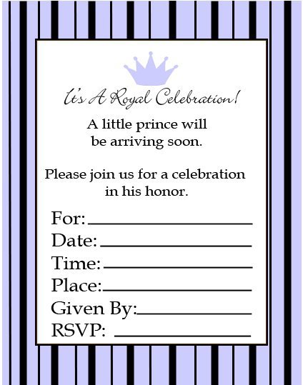 Black Baby Shower Invitation Cards