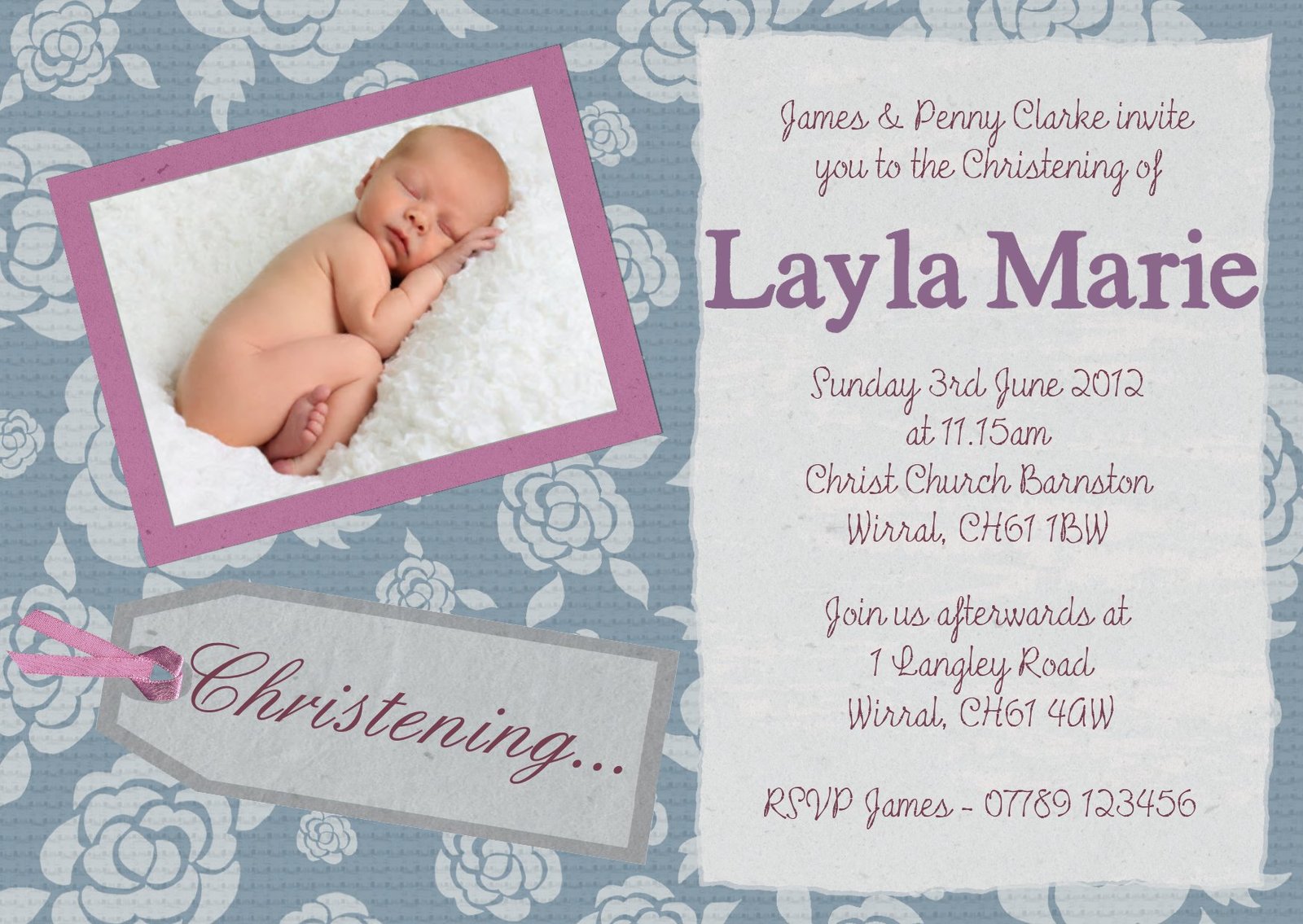 Blank Baptism Invitation Cards