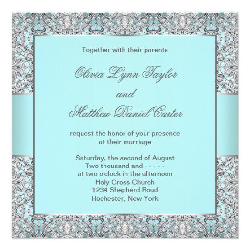 Blue Wedding Invitation Templates