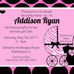 Blue Zebra Blank Invitations