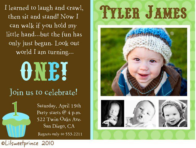 Boy 1st Birthday Invitations Templates