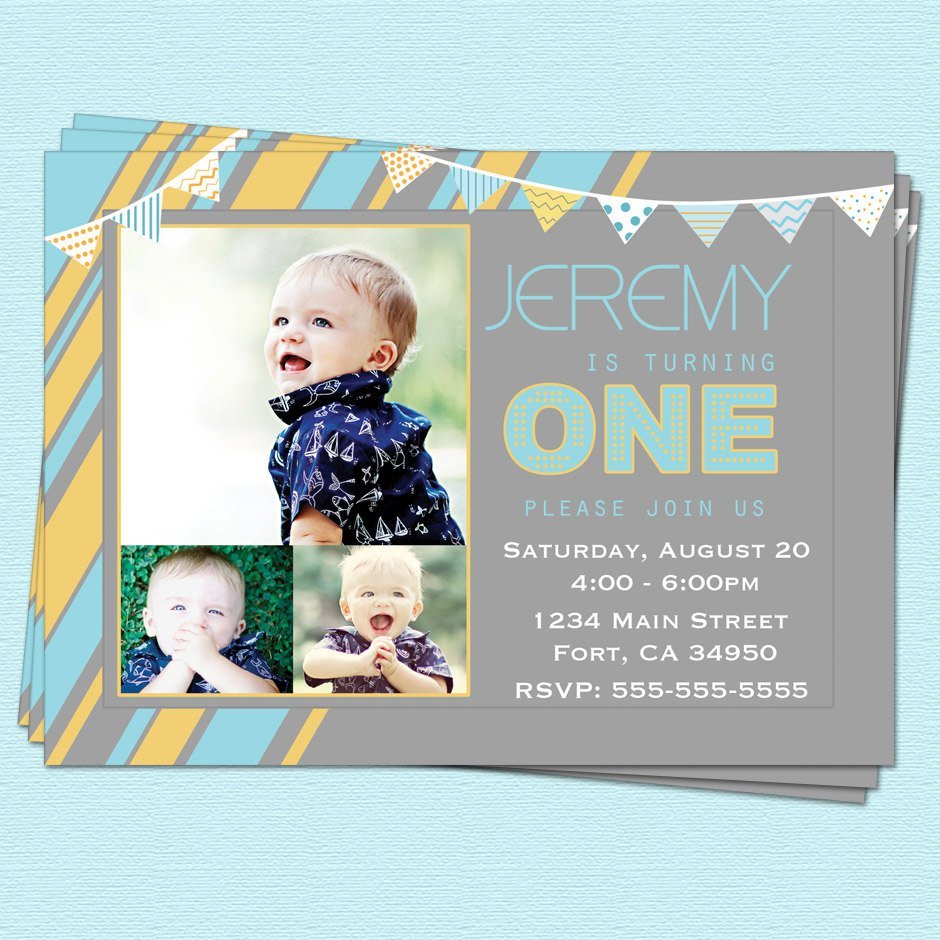 Boys 1st Birthday Invitations