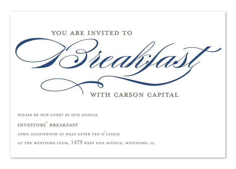 Breakfast Meeting Invitation Sample Breakfast Meeting Invitation Sample