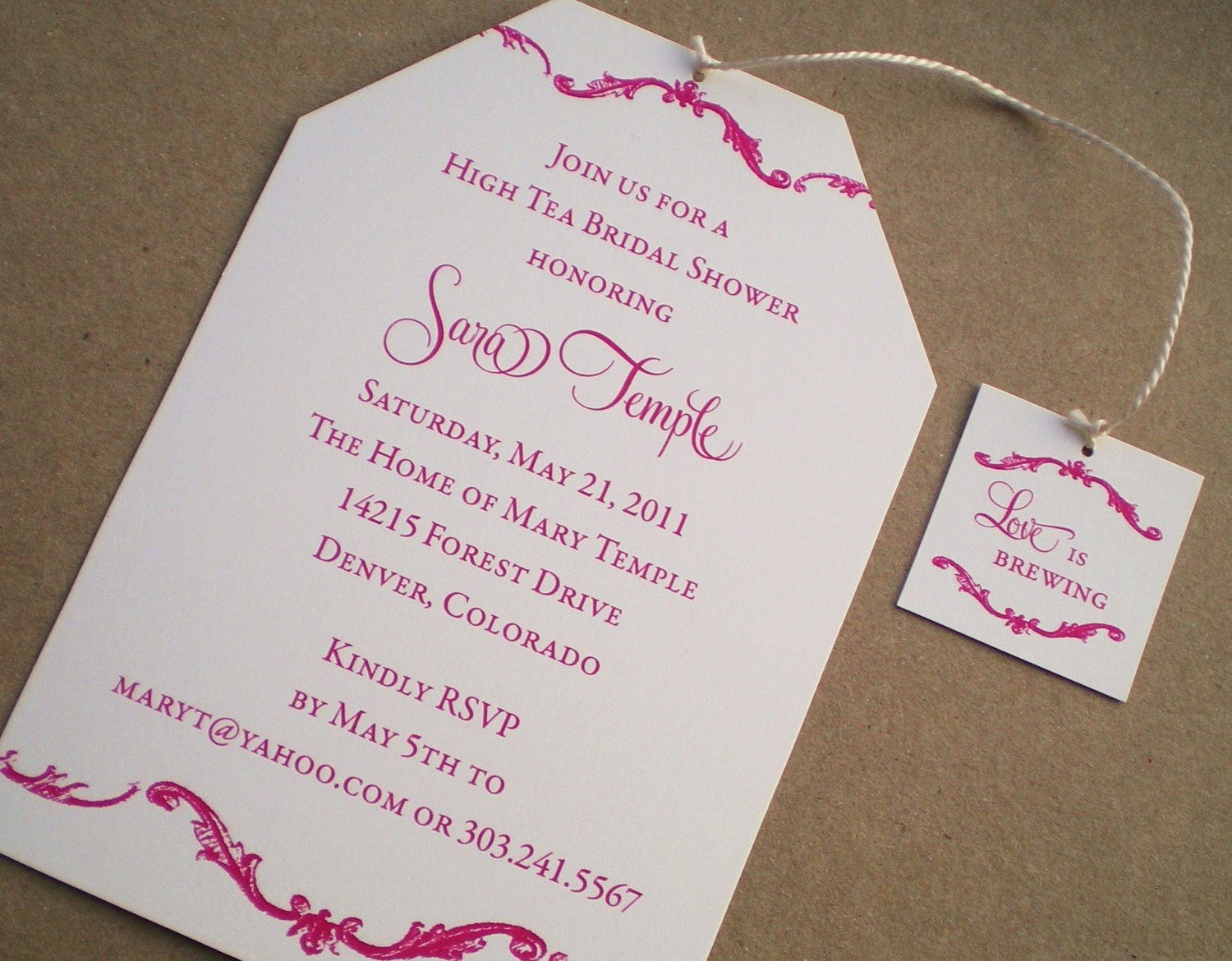 Bridal Shower Invitations Etsy