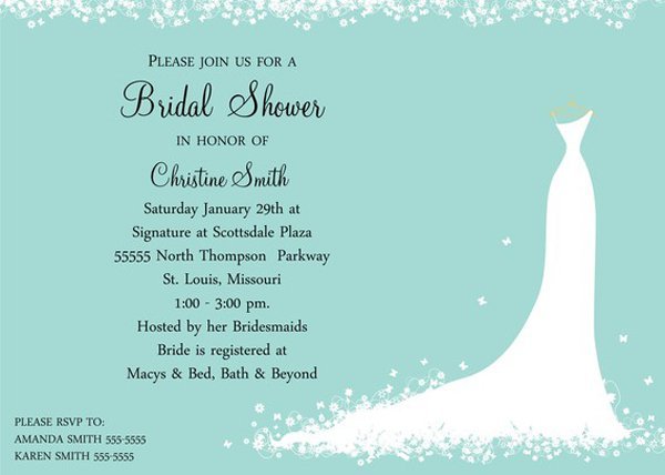 Bridal Shower Invitations Wording