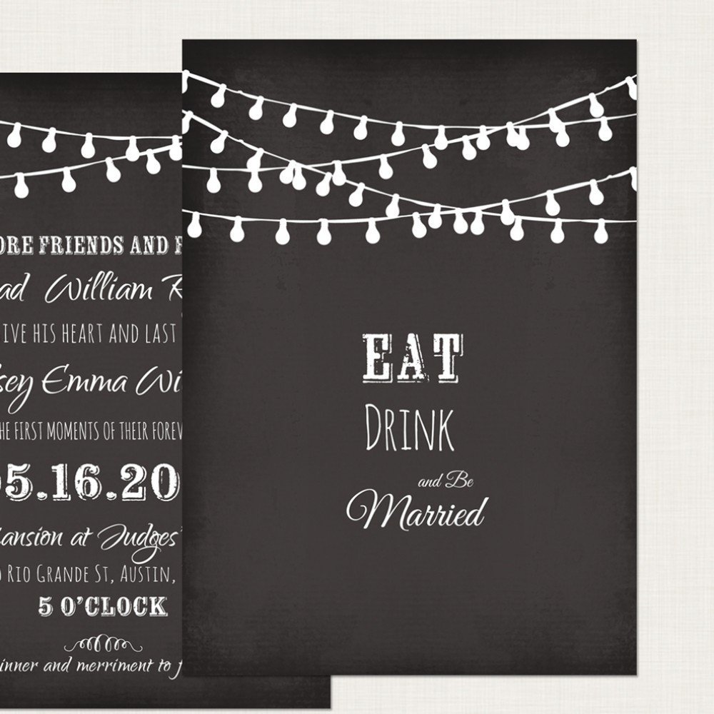 Chalkboard Invitation Template Free Download