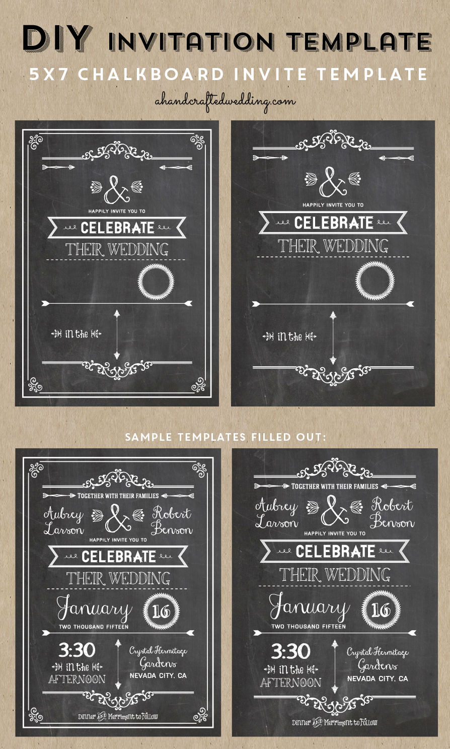 Chalkboard Invitation Templates Free Invitation Design Blog