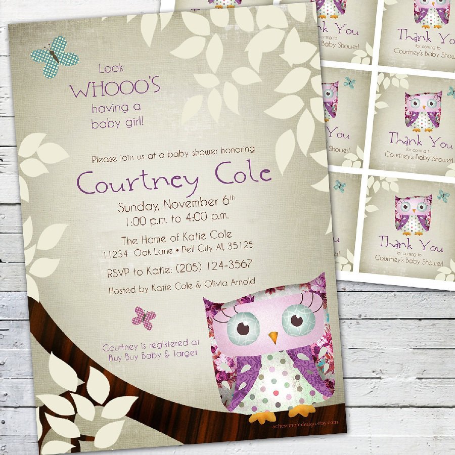 Cheap Owl Baby Boy Shower Invitations