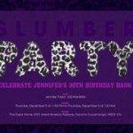 Cheetah Party Invitations Sleep Over