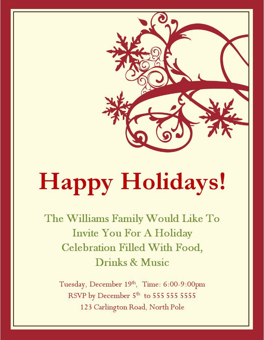 Christmas Party Invitation Templates
