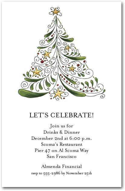 Christmas Party Invitations Pinterest