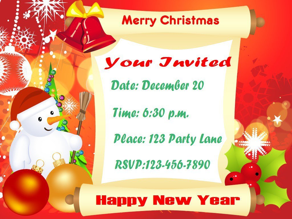 Christmas Party Party Invitation Templates