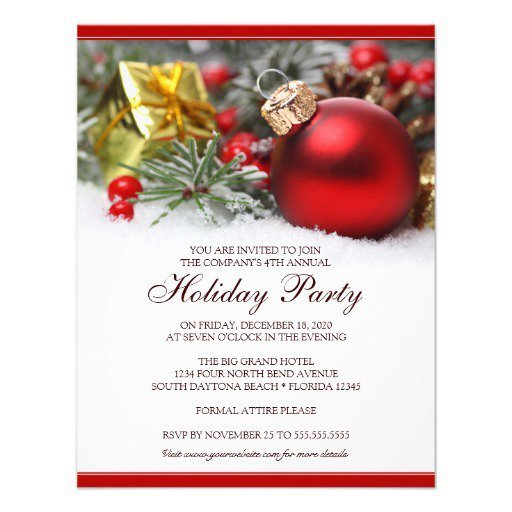 Company Christmas Party Invitations Wording