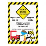 Construction Party Invitation Templates
