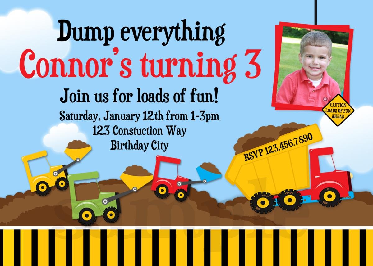 Construction Party Invitation Templates