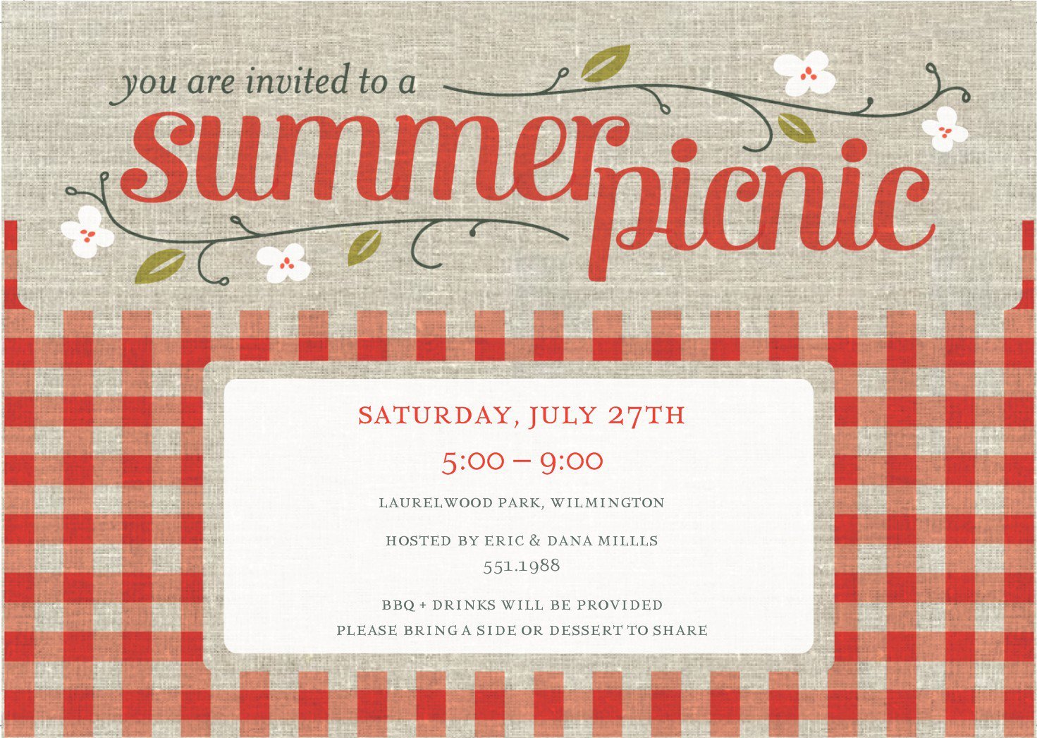 Corporate Picnic Invitations