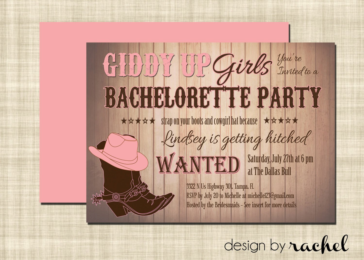 Country Bachelorette Party Invitations