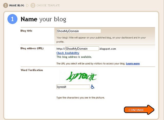 Create A Free Blogspot