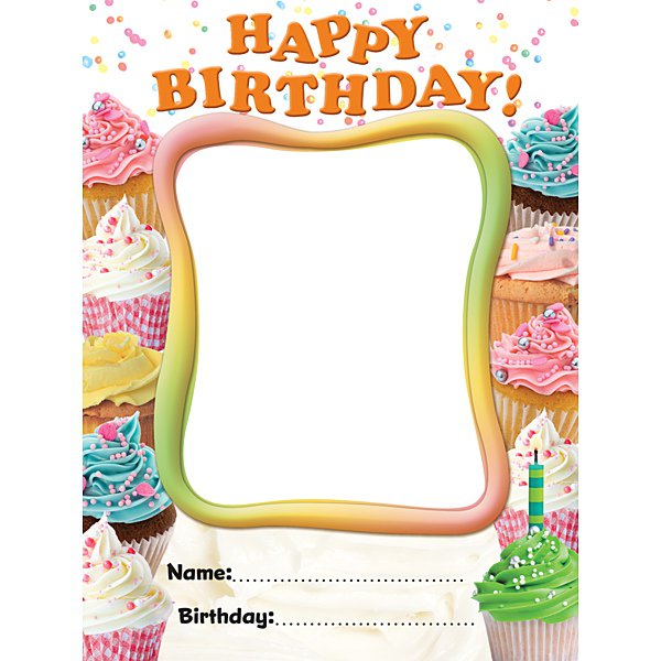 Cupcake Birthday Bulletin Board Templates