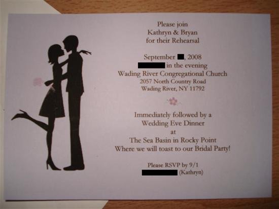 Cute Wedding Rehearsal Dinner Invitation Wording