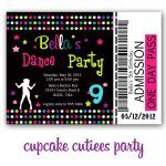 Dance Party Invitations Printable