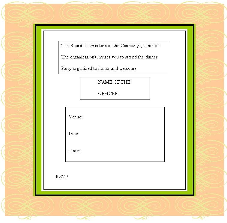 Dinner Invitation Templates