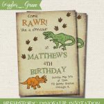 Dinosaur Printable Party Invitations