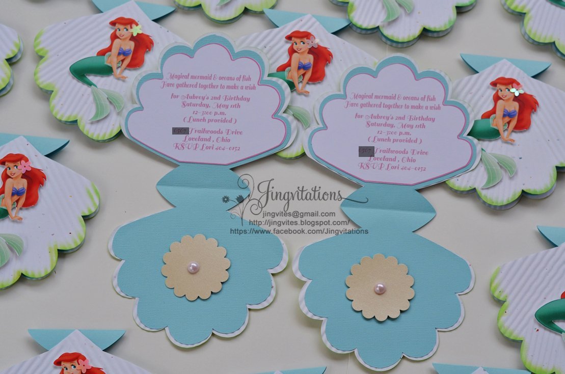 Disney Little Mermaid Printable Invitations