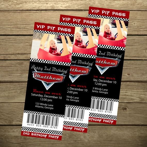 Disney Pixar Cars Invitation Template