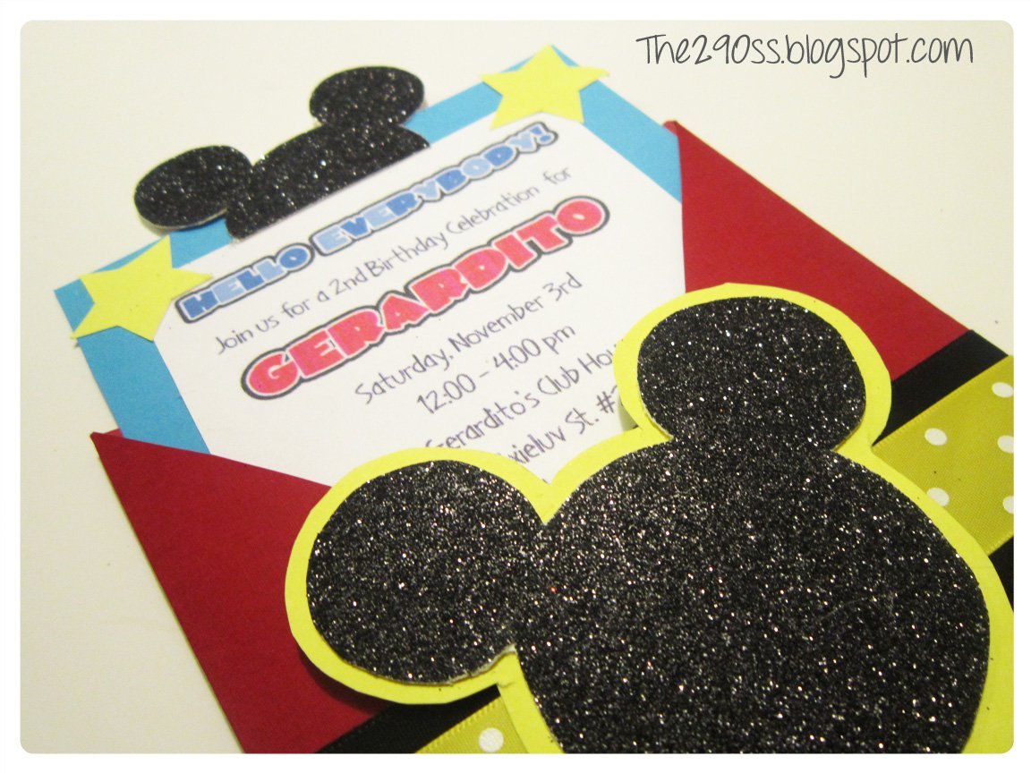 Diy Mickey Mouse Invitations