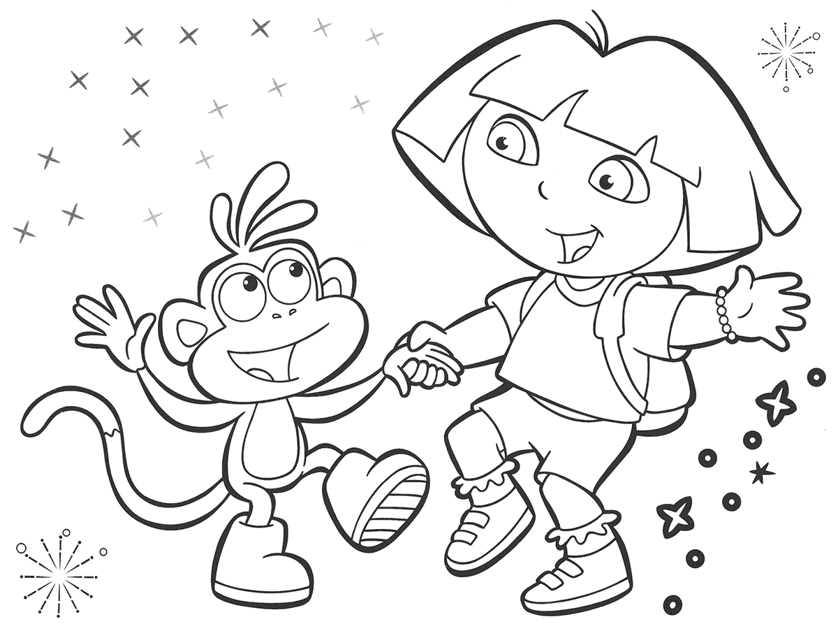 Dora The Explorer Coloring Pages Printable